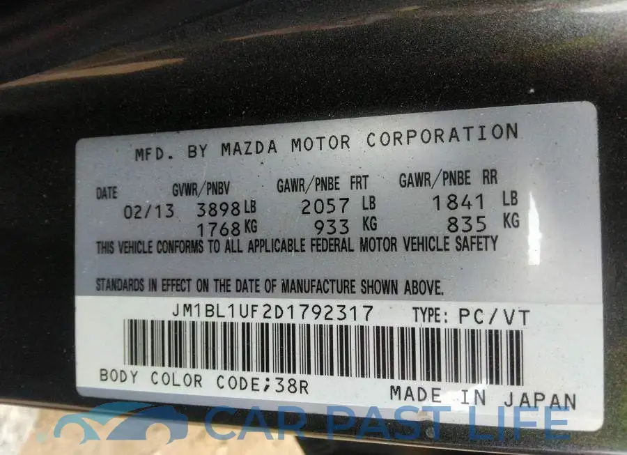 JM1BL1UF2D1792317# 9