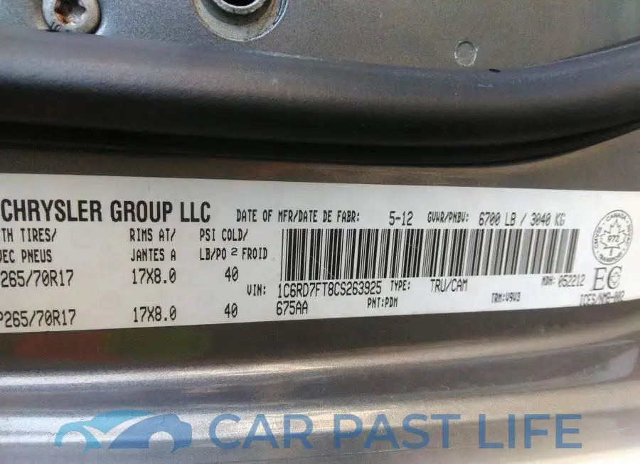 1C6RD7FT8CS263925# 9