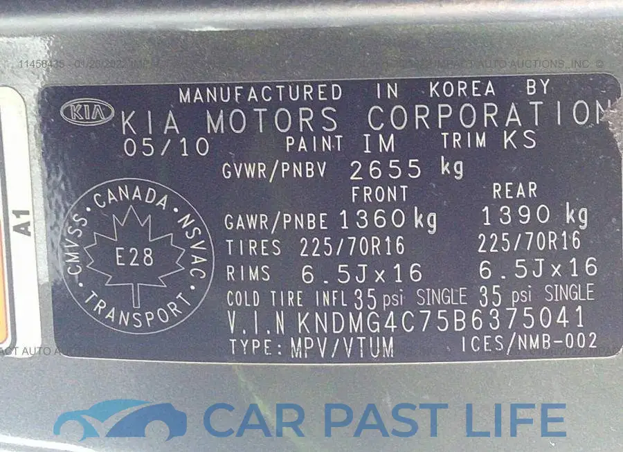 KNDMG4C75B6375041# 9