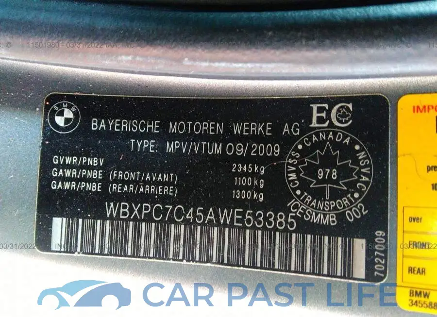 WBXPC7C45AWE53385# 9