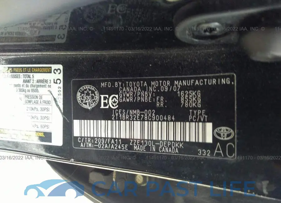 2T1BR32E78C900484# 9