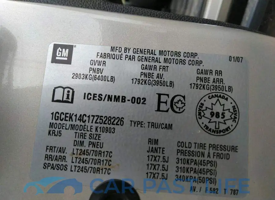 1GCEK14C17Z528226# 9