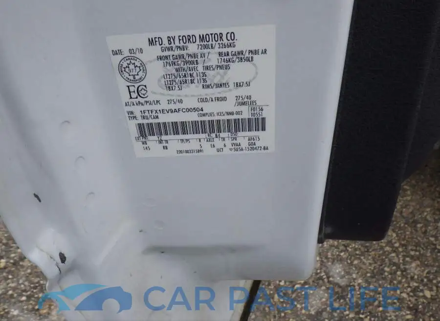 1FTFX1EV9AFC00504# 5