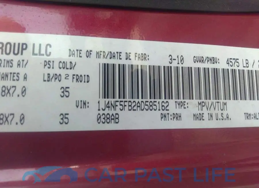 1J4NF5FB2AD585162# 9