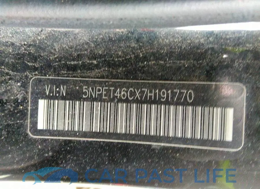 5NPET46CX7H191770# 9