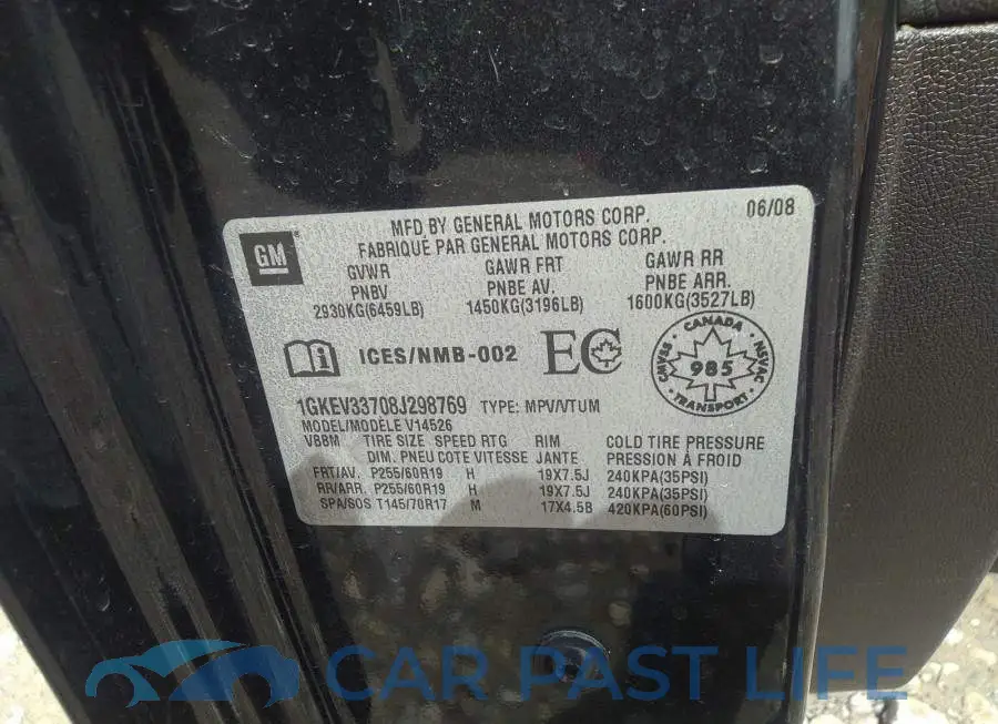 1GKEV33708J298769# 9