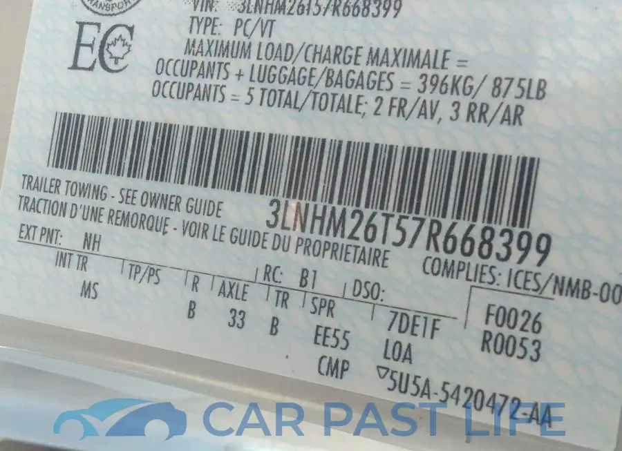 3LNHM26T57R668399# 9