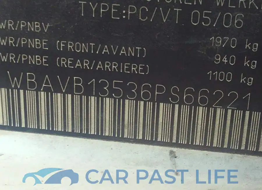 WBAVB13536PS66221# 9