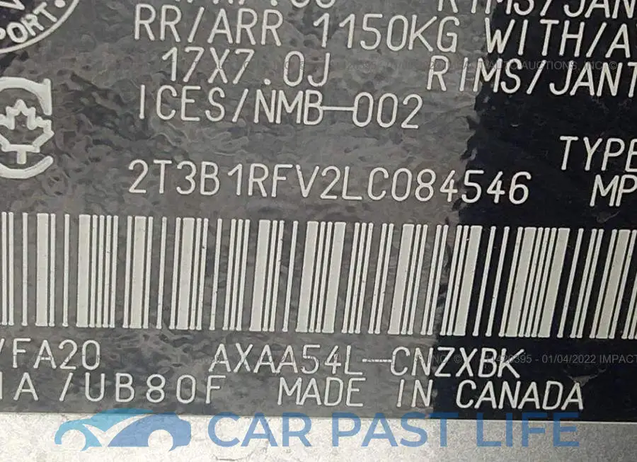 2T3B1RFV2LC084546# 9