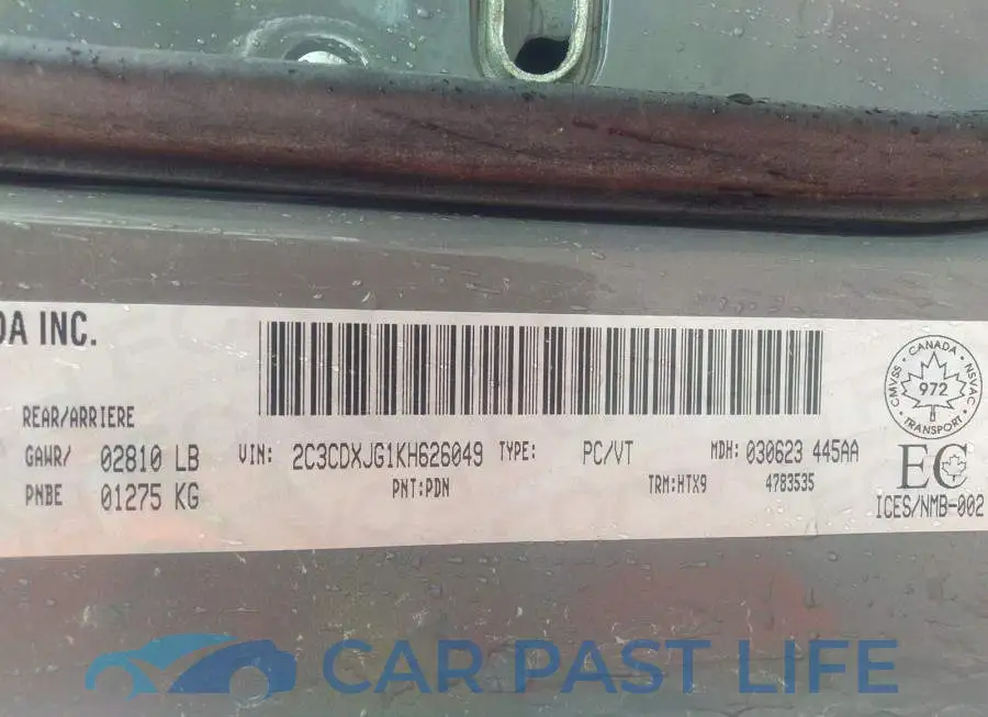 2C3CDXJG1KH626049# 9