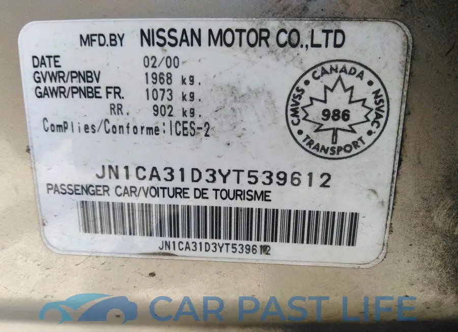 JN1CA31D3YT539612# 9