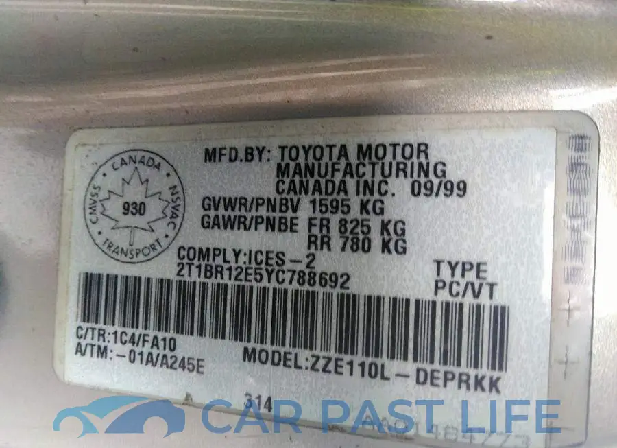 2T1BR12E5YC788692# 9