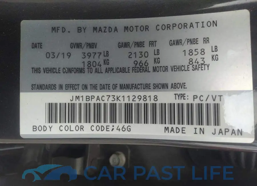 JM1BPAC73K1129818# 9