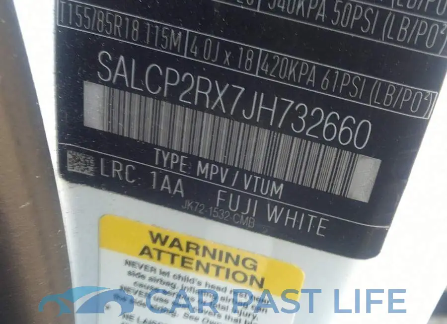 SALCP2RX7JH732660# 9