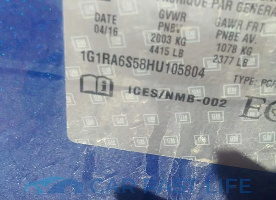 1G1RA6S58HU105804# 9