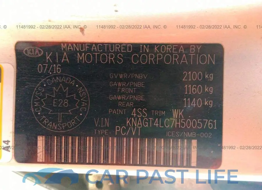 KNAGT4LC7H5005761# 9