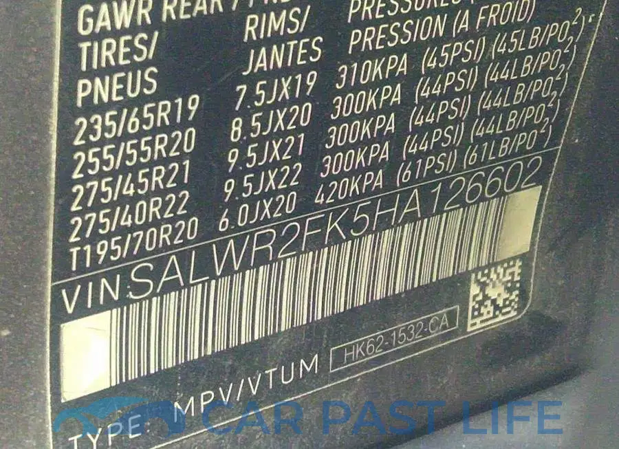SALWR2FK5HA126602# 9