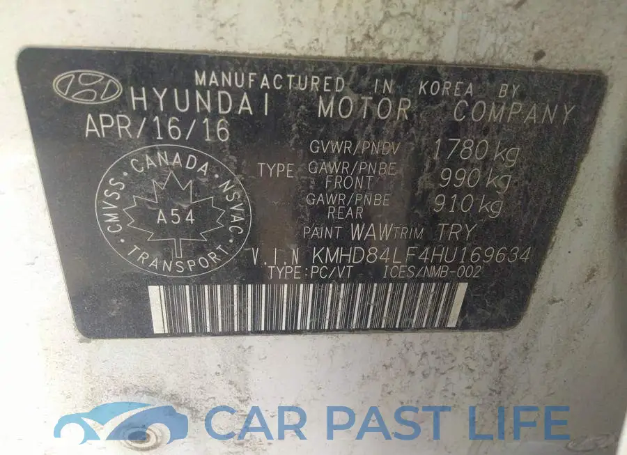 KMHD84LF4HU169634# 9