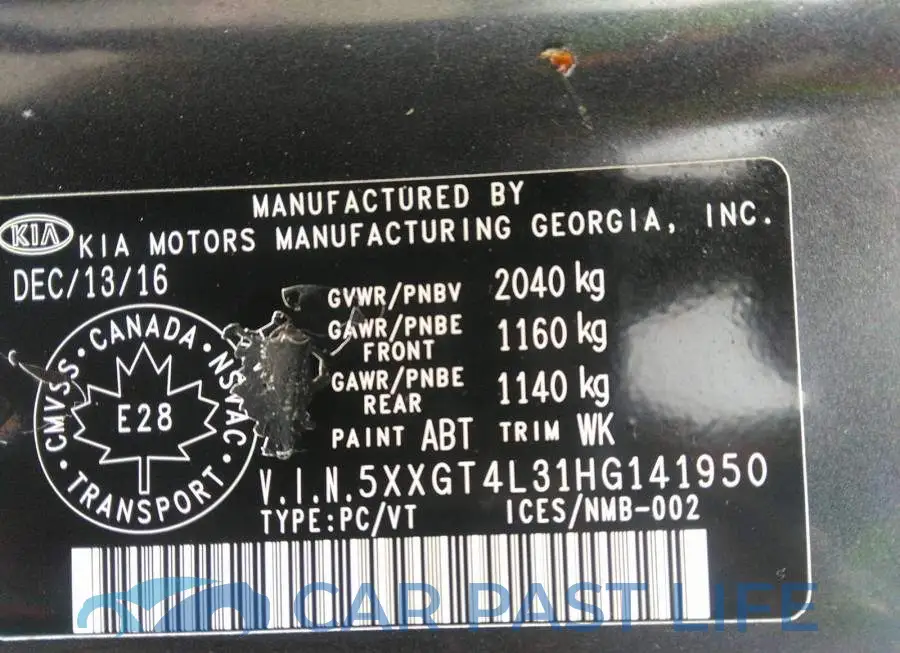 5XXGT4L31HG141950# 9
