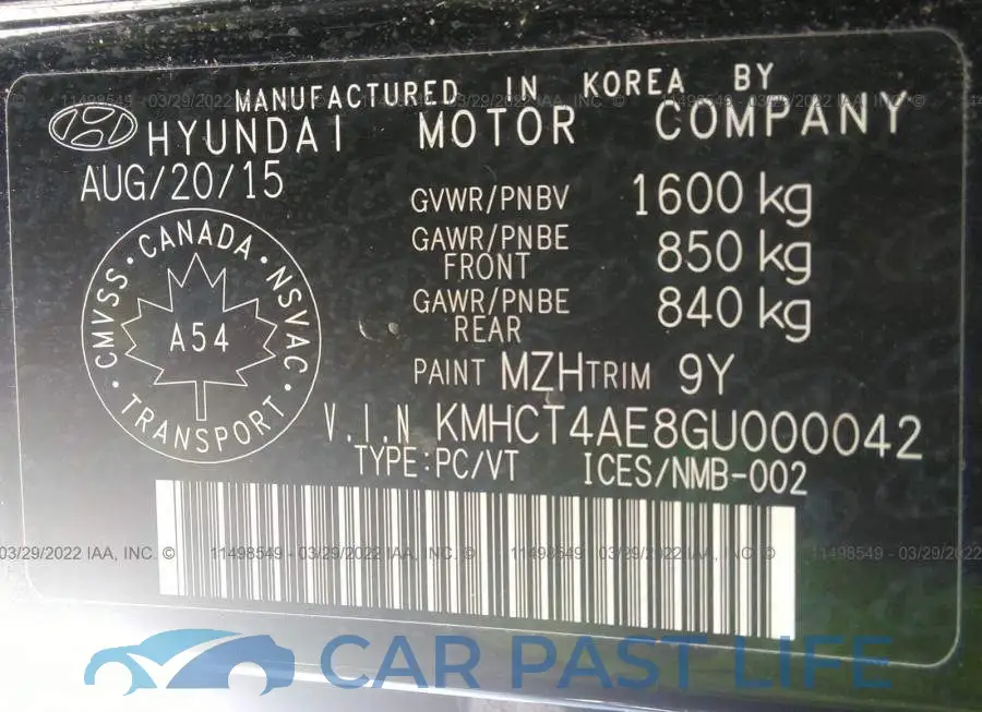 KMHCT4AE8GU000042# 9