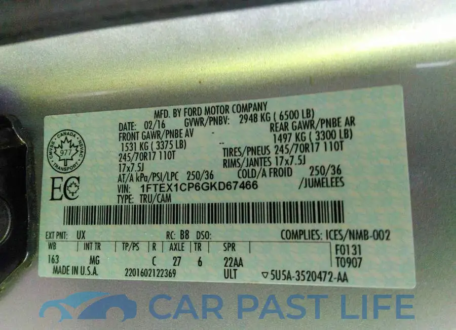 1FTEX1CP6GKD67466# 9