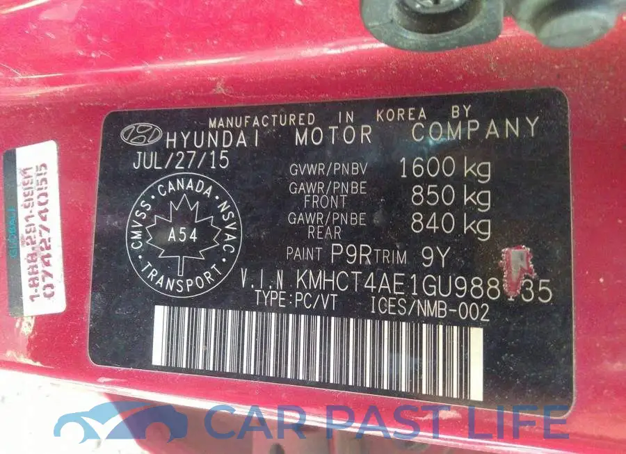 KMHCT4AE1GU988135# 9