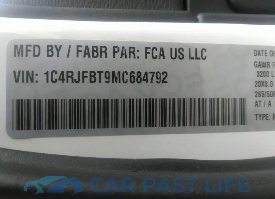 1C4RJFBT9MC684792# 9