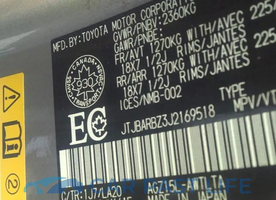 JTJBARBZ3J2169518# 9