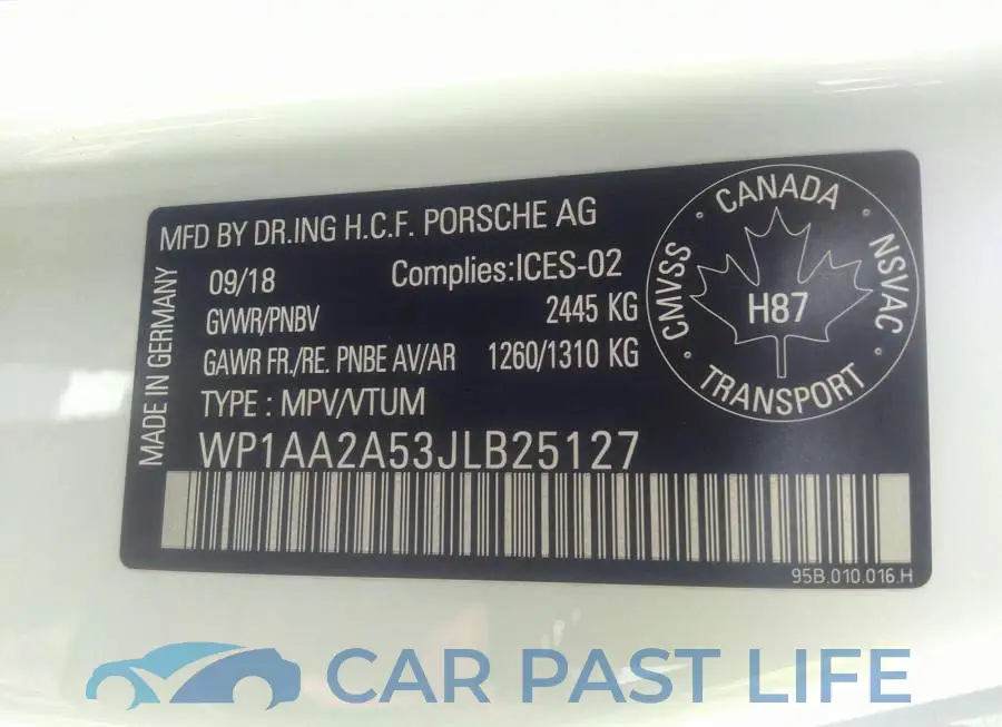 WP1AA2A53JLB25127# 9
