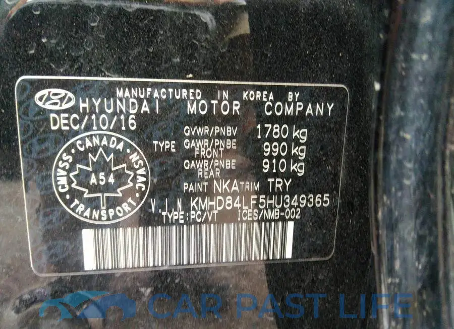 KMHD84LF5HU349365# 9