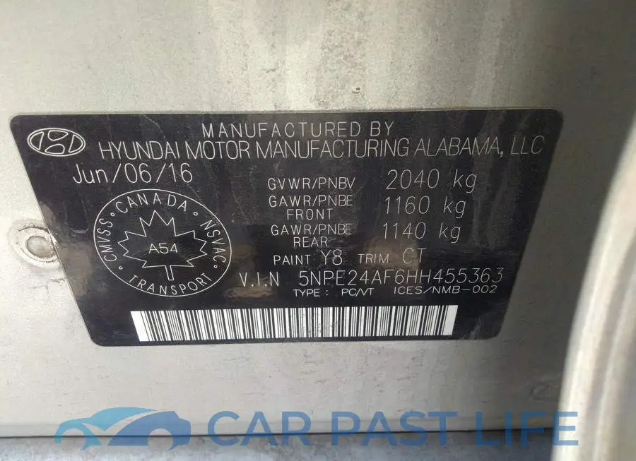 5NPE24AF6HH455363# 9