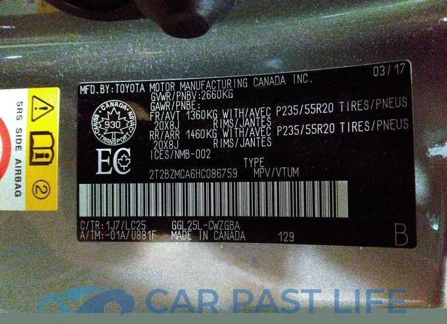 2T2BZMCA6HC086759# 9