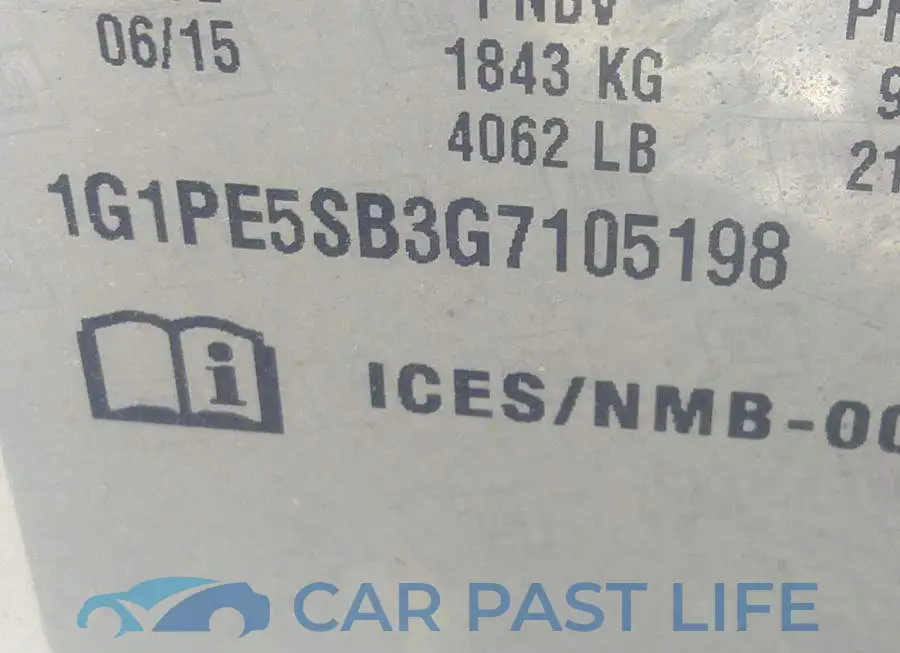 1G1PE5SB3G7105198# 9