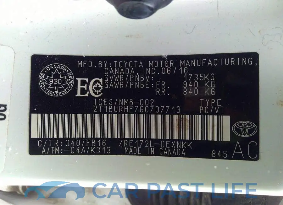 2T1BURHE7GC707713# 9