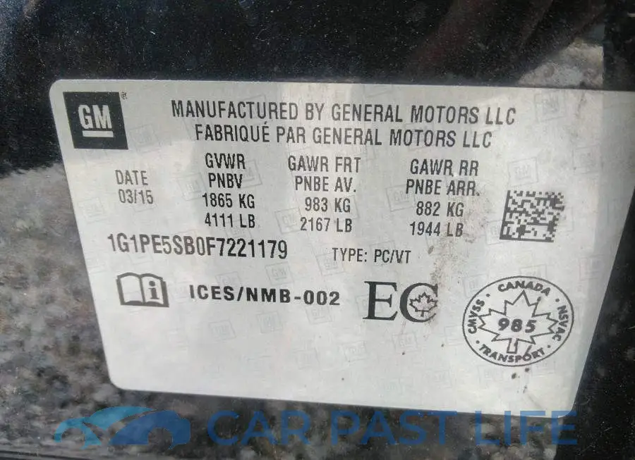 1G1PE5SB0F7221179# 9