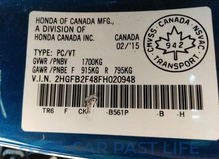 2HGFB2F48FH020948# 9