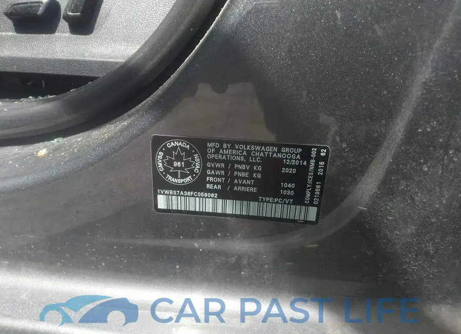 1VWBS7A36FC059062# 9