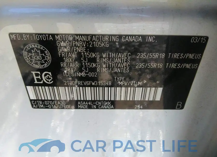 2T3DFREV6FW315348# 9