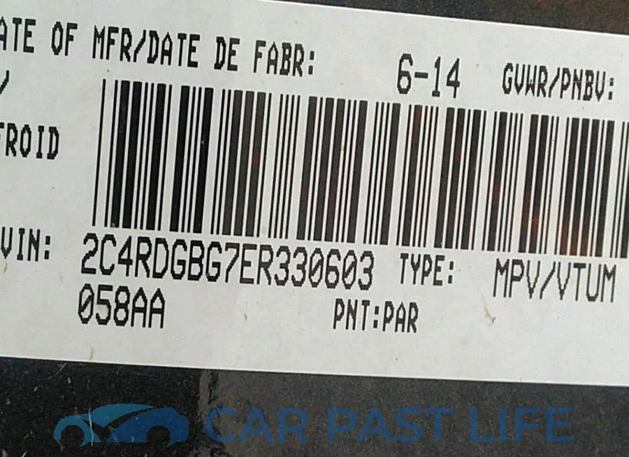 2C4RDGBG7ER330603# 9