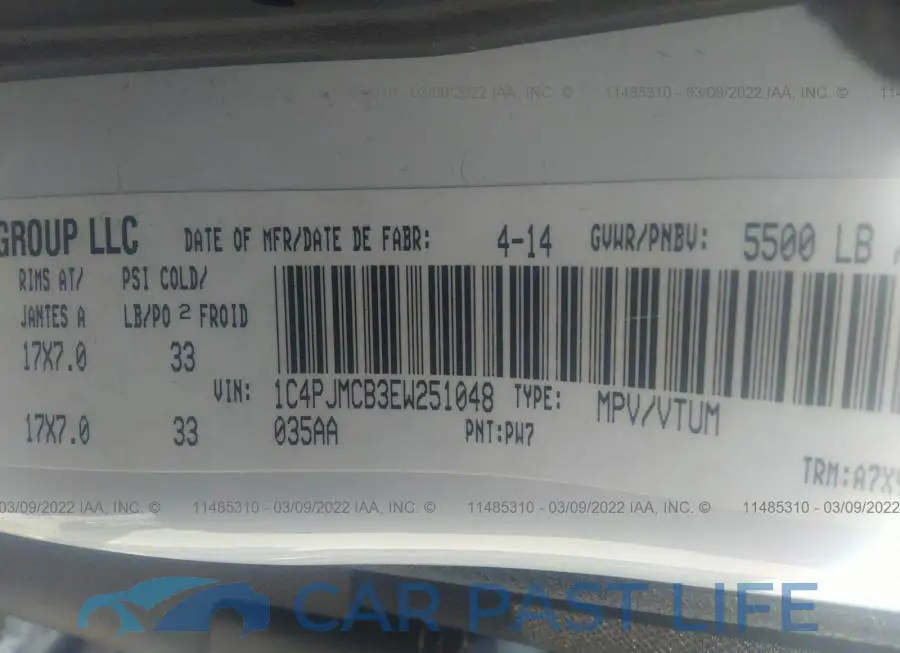 1C4PJMCB3EW251048# 9