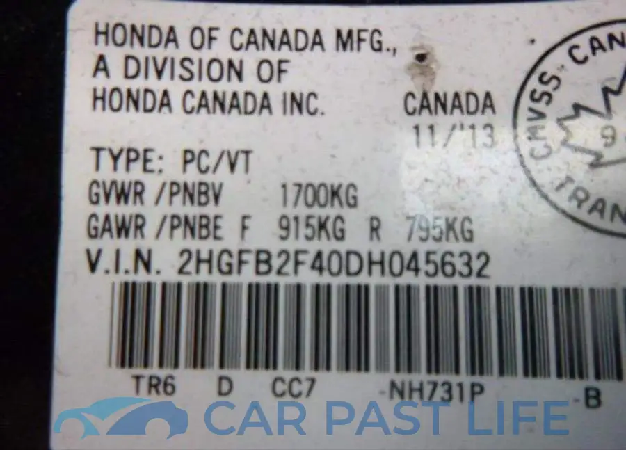 2HGFB2F40DH045632# 9