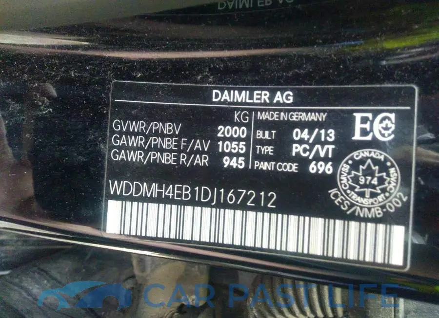 WDDMH4EB1DJ167212# 9