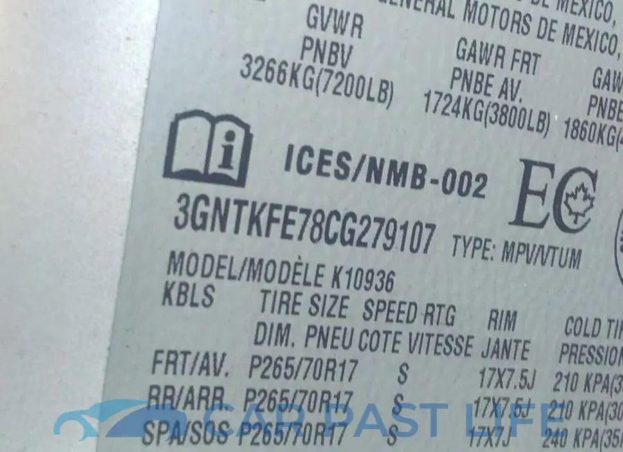 3GNTKFE78CG279107# 9