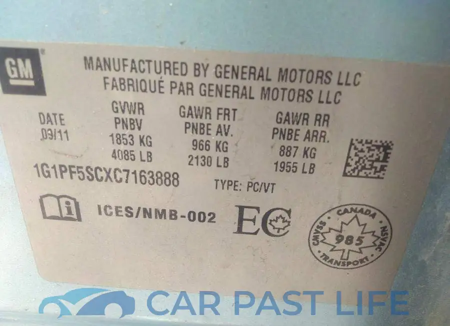 1G1PF5SCXC7163888# 9