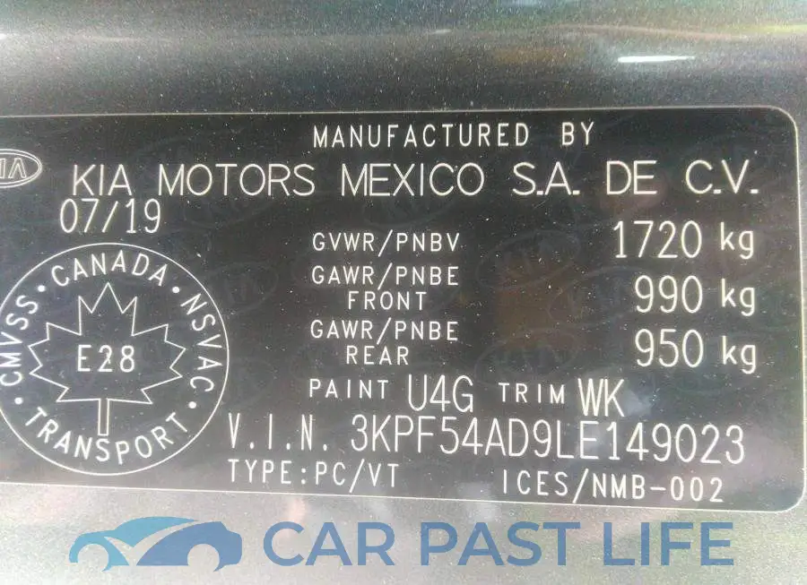 3KPF54AD9LE149023# 9