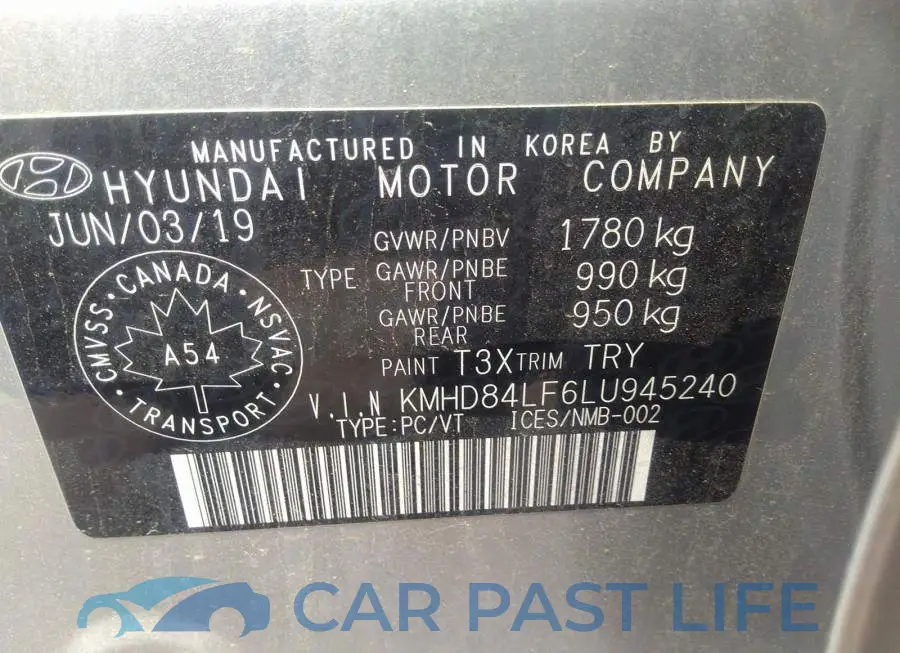 KMHD84LF6LU945240# 9