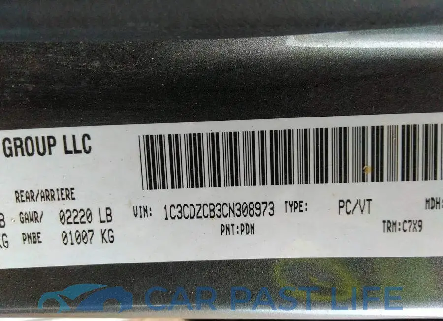 1C3CDZCB3CN308973# 9