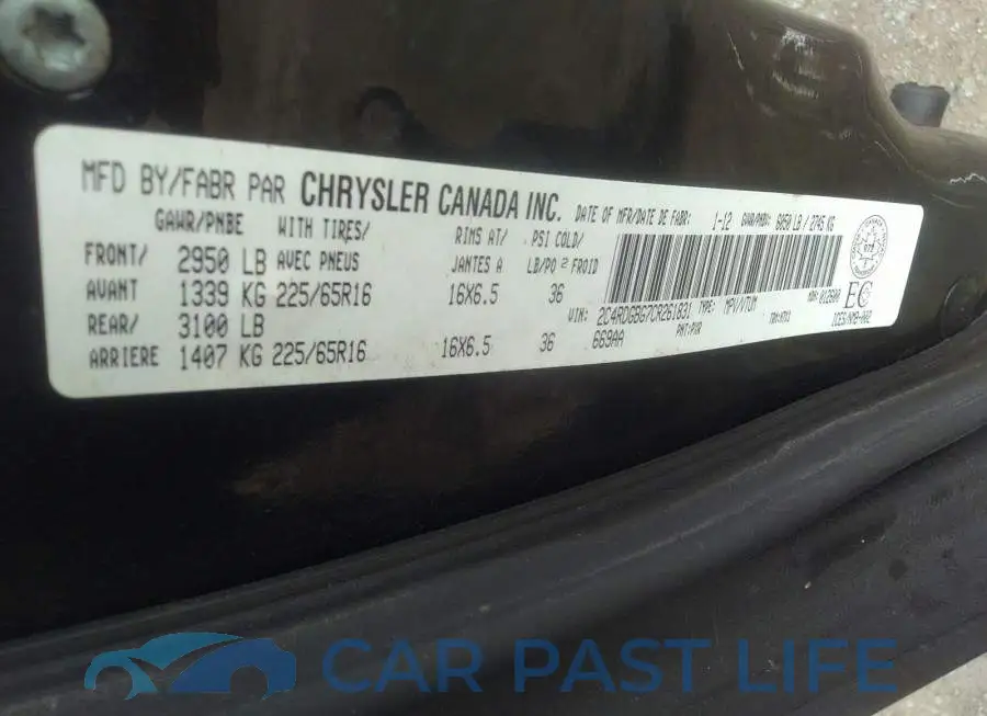 2C4RDGBG7CR261831# 9