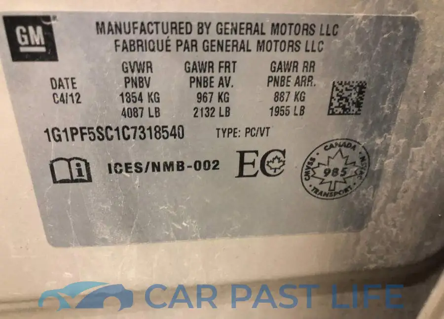 1G1PF5SC1C7318540# 8