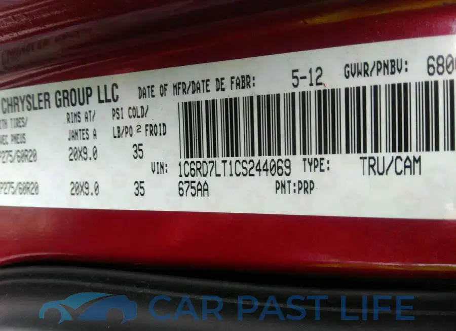 1C6RD7LT1CS244069# 9